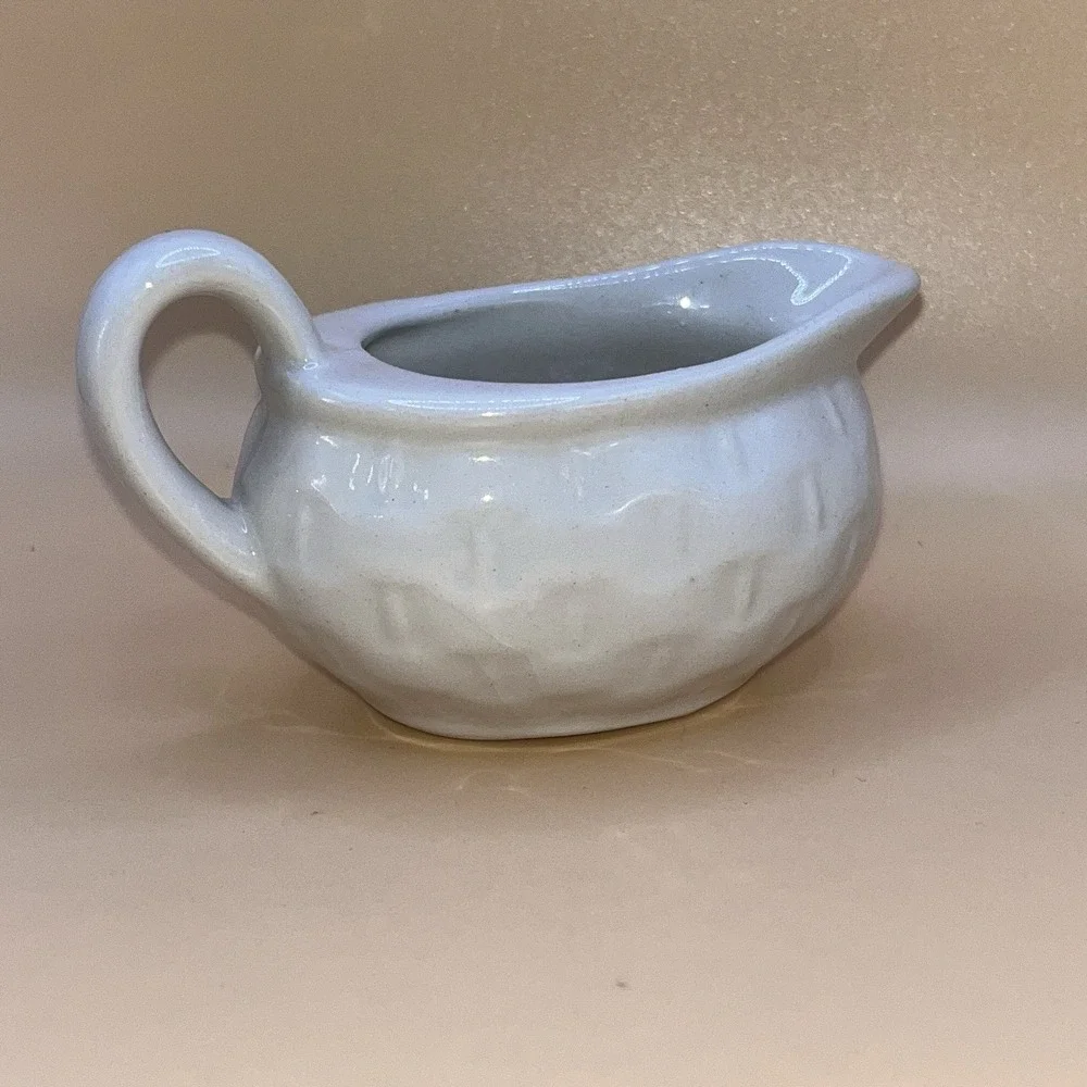 Vtg White Ceramic Gravy Sauce Boat Sauciere‎ 4.5
